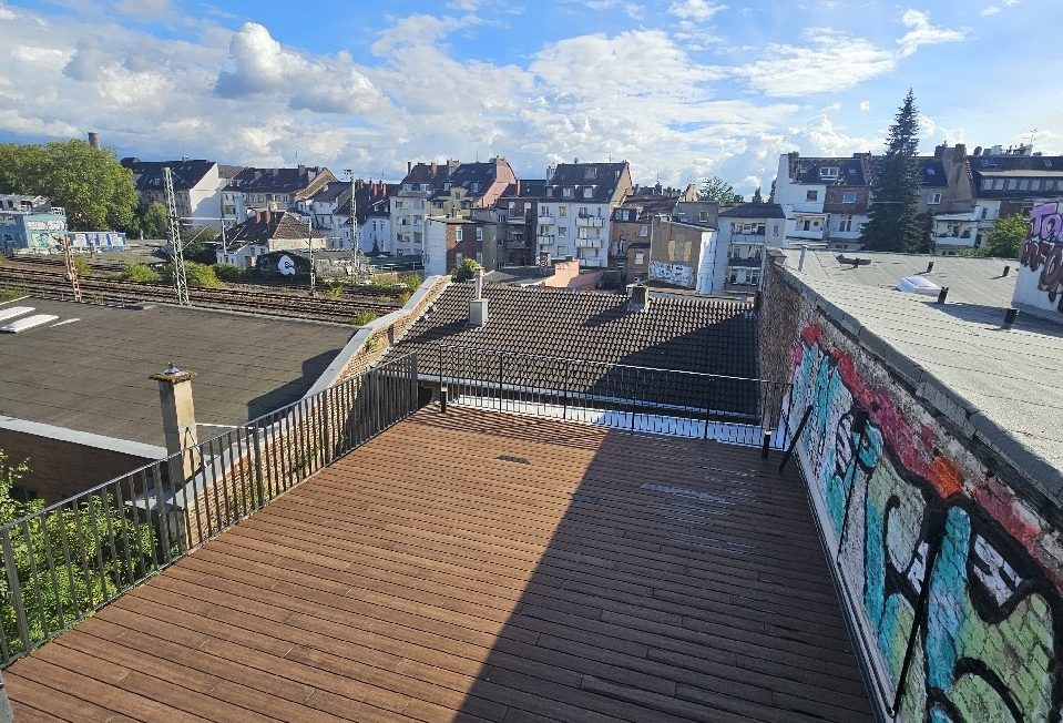 Blick auf Dachterrasse