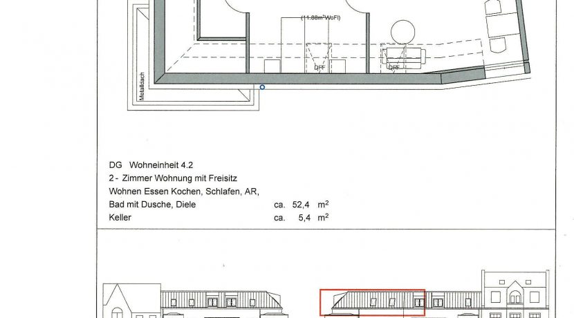 Dachgeschoss 52 m²